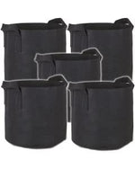 5 Pack, Heavy Duty Nursery Grow Bags - Great for Growing Trees, Bushes, Vegetable Plants or Flowers - Indoor or Outdoor Grow Containers 5,10, or 20 Gallon