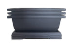 3 Bonsai Tree Pots with Drip Tray. XL 11 inch pots with drain hole. Great Gift
