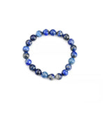 CZ Grain Lapis Soothing Crystal Chakra Bracelets for Men and Women Meditation and Calming