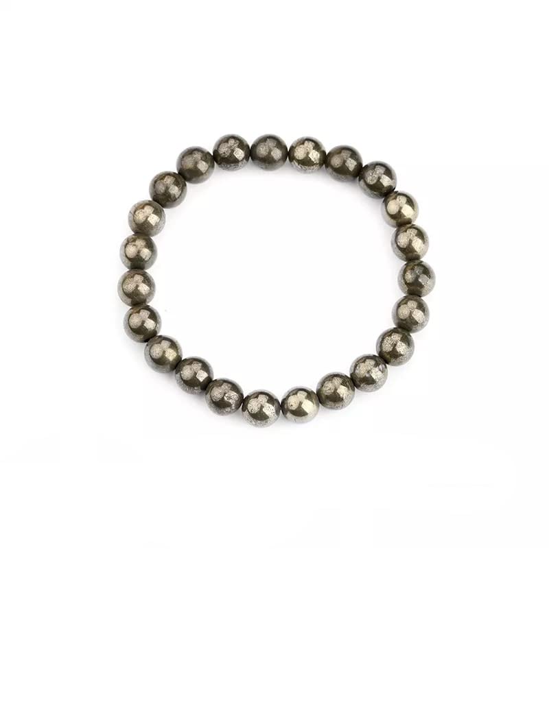 Pyrite Soothing Crystal Chakra Bracelets for Men and Women Pyrite Stone for Wealth- Prosperity- Protection Bracelet