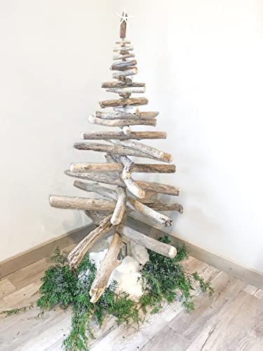 6 Ft Tall Driftwood Christmas Tree - Beach House Coastal Christmas Tree