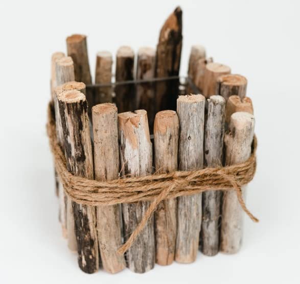 Driftwood Vase - Beach House Decor or Wedding Table Centerpiece - Glass Vase and Driftwood - Rustic and Chic Lake House, Boho