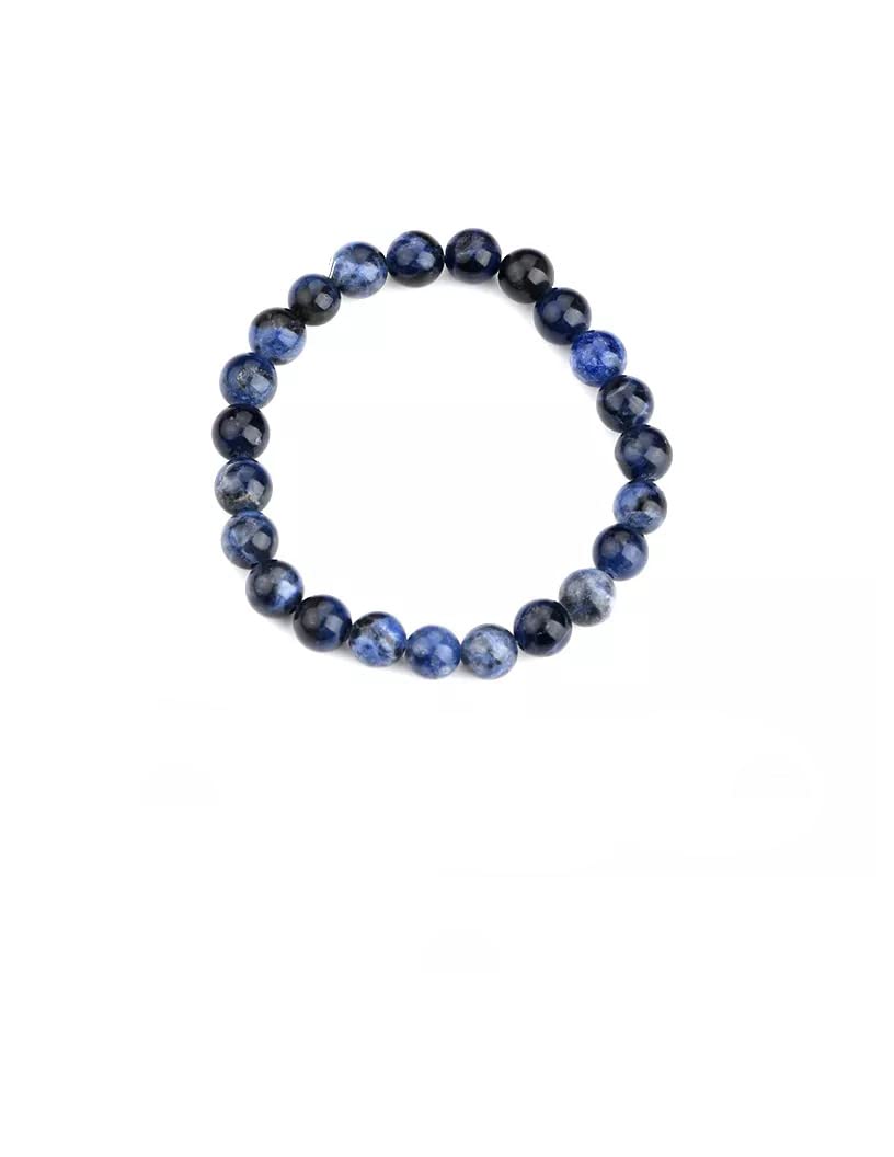 CZ Grain Blue Love Soda.Lite Soothing Crystal Chakra Bracelets for Men and Women Meditation and Calming
