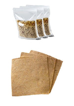 Cat Grass Growing Kit - Organic Seed, Jute Grow Mats, 10 x 10 Grow Container - Great for Indoor or Outdoor Cat, Dogs and Other Pets - Pet Grass