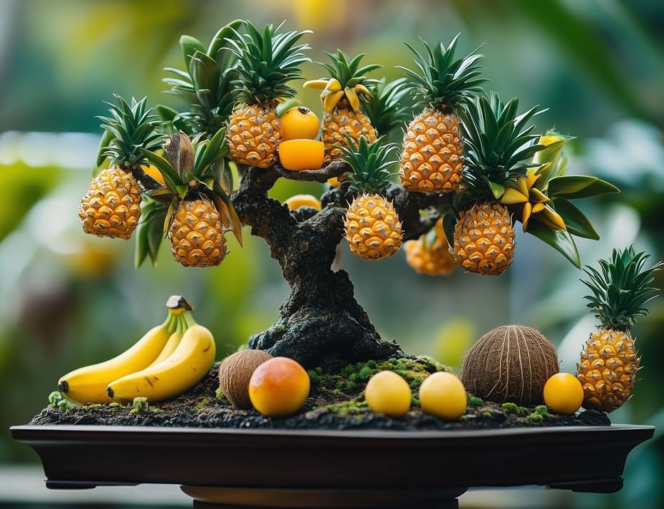 Wild Pineapple Bonsai Seeds for Planting (10 Seeds) - Bromelia Pinguin