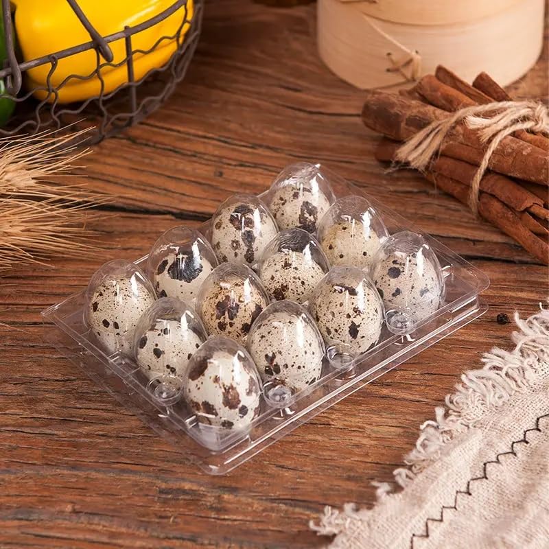 200 Pcs Quail Egg Cartons, 12 Grids Small Egg Storage Holders, Bulk Carton Trays for Small Eggs, Quail, Pheasant, Pigeon Eggs