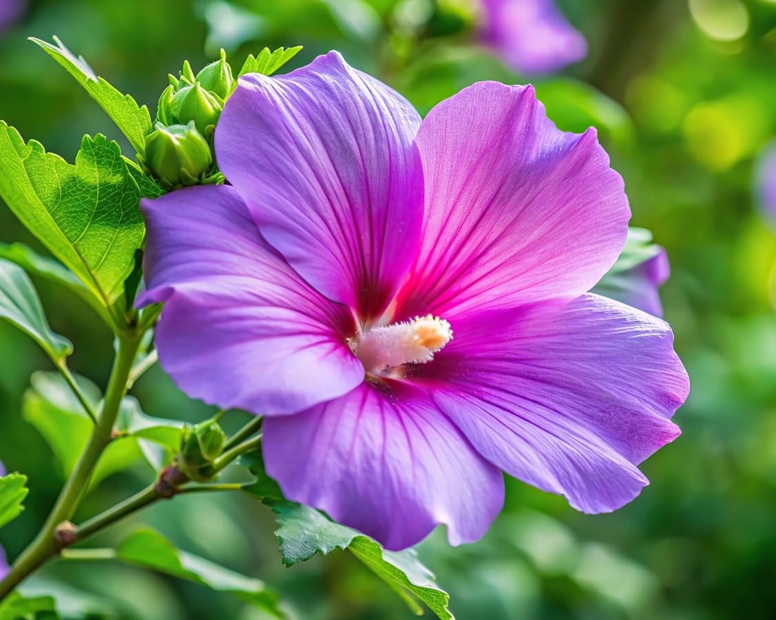 Purple Hibiscus Plant to Grow - Easy to Grow Rooted Seedling Plants - Stunning Blooming Bush (One Seedling)