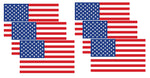 5 X 3 inch American US Flag Stickers - Patriotic Stars Reflective Stripe USA Flag Car Stickers - Support US Military (6 Pack)