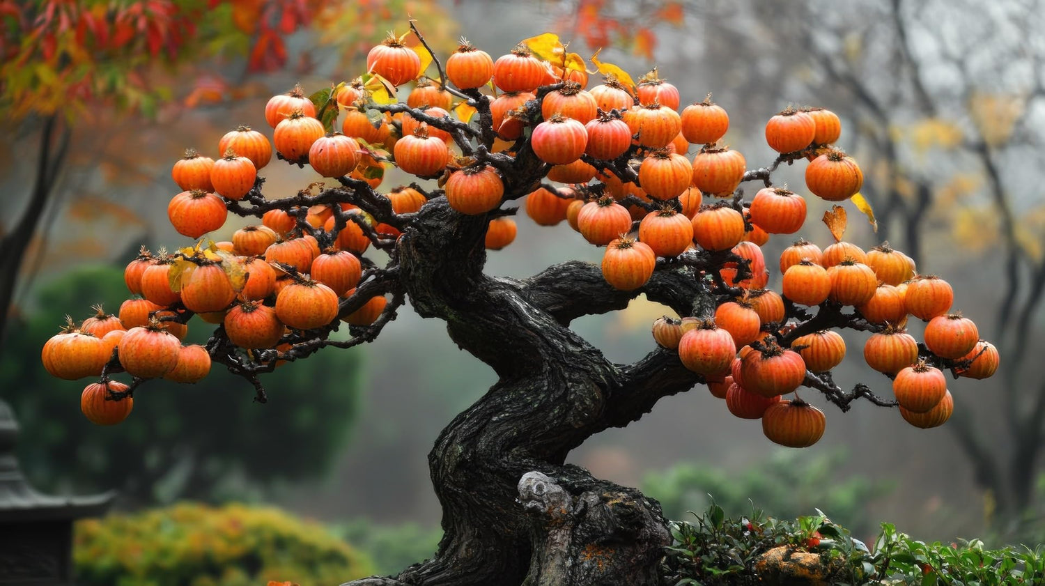 American Persimmons Bonsai Tree for Growing - 1 Year Seedling - Ready to Plant (1 Seedling) - Diospyros virginiana