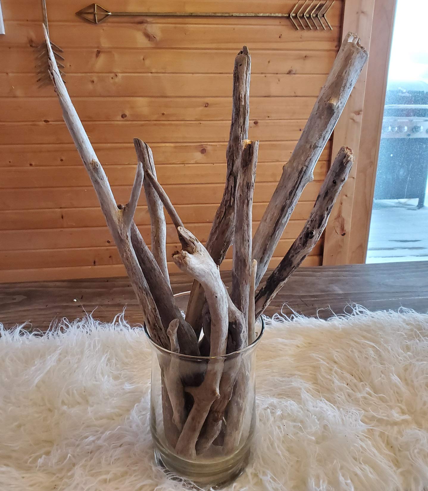 Driftwood Vase Filler Kit - (12 pieces) No Vase Included - 10-24 in. Pieces of Freshwater Driftwood for Centerpiece, Vase Filler, Wedding Beanch Decor-