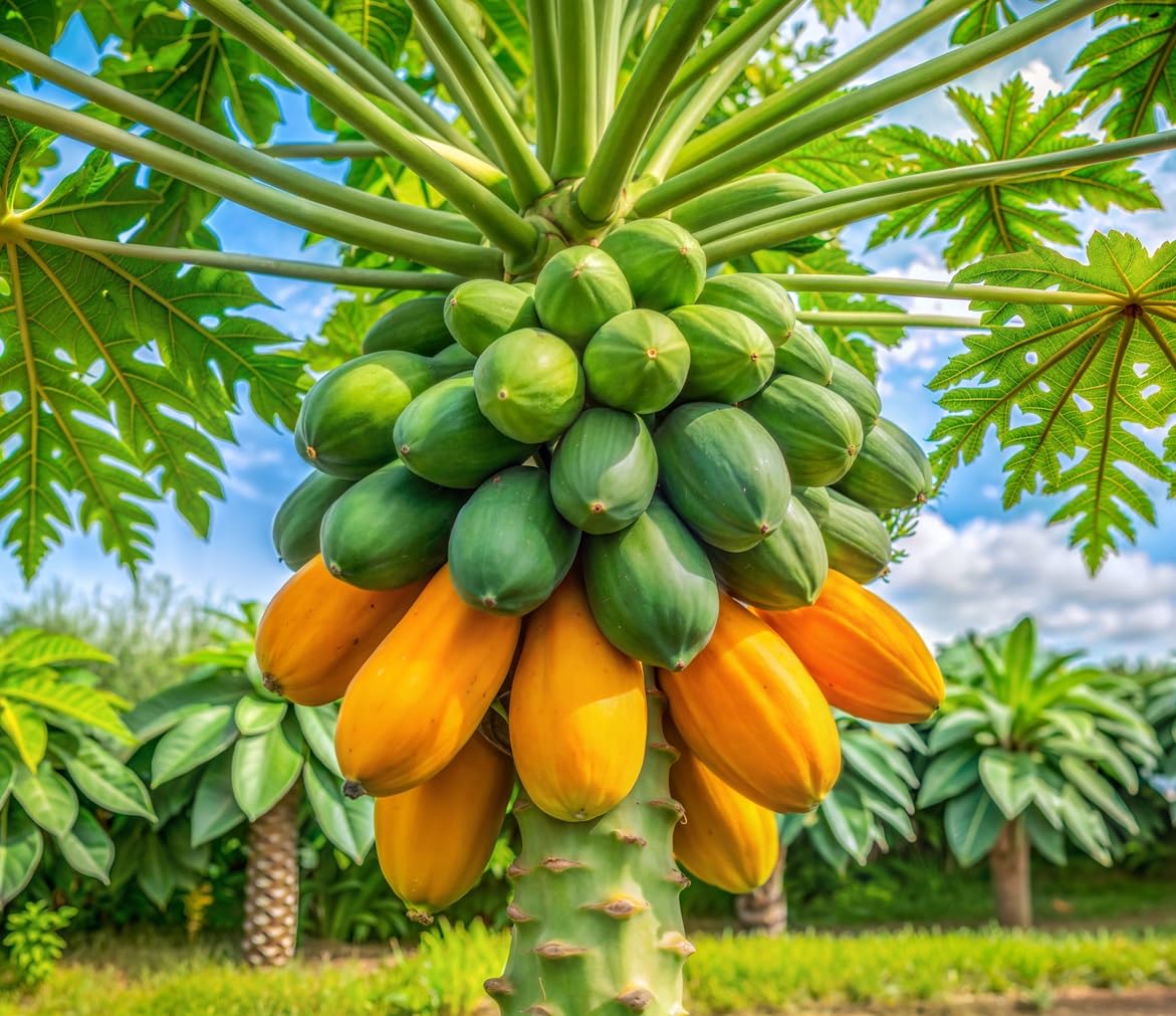 10 Papaya Tree Seeds for Planting - Popular as Bonsai or Patio Plant