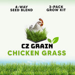 Chicken Grass Grow Kit - Grow Fresh Sprouts That Chickens Love - Comes with Grow Tray, 3 Jute Pads and Seed Packets