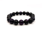 CZ Grain Purple Crystal Agate- Healing- Calming- Power Stone Bracelet