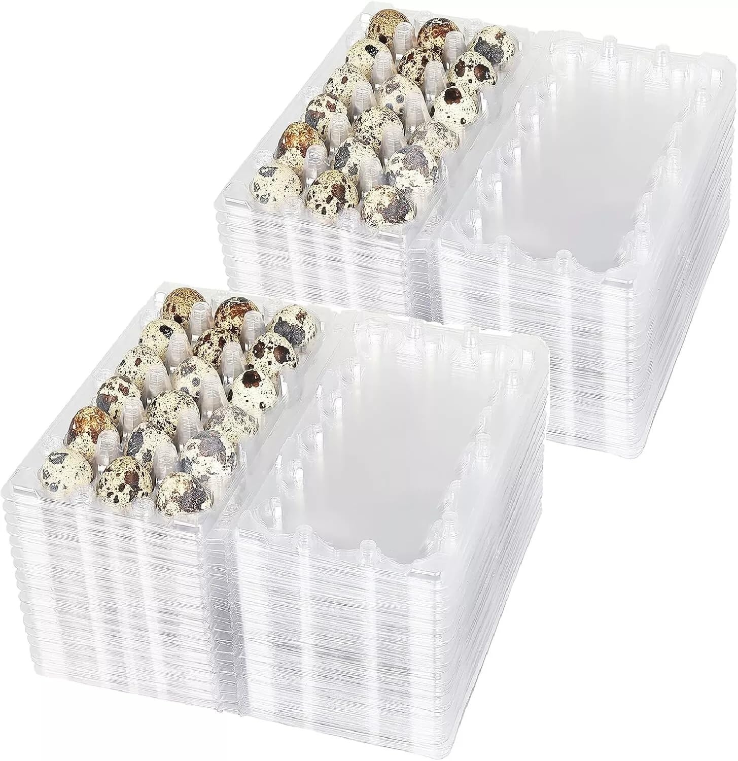 100 Pcs Quail Egg Cartons, 18 Grids Small Egg Storage Holders, Bulk Carton Trays Quail, Pheasant, Pigeon Eggs
