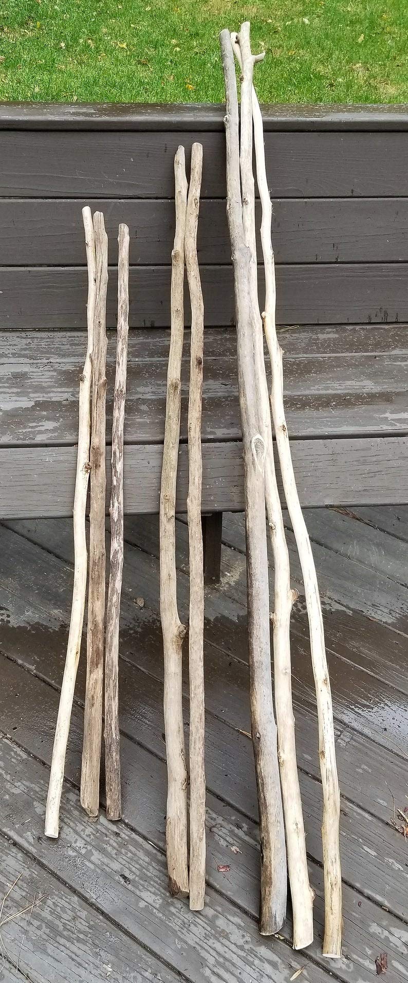 Driftwood Macrame Decor - 4 Pieces - 40-60 inches Long, Approx 1 inch Thick. 4 Separate Long Pieces