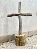 Old Rugged Cross - Handmade Driftwood Cross, 20 Inches Tall