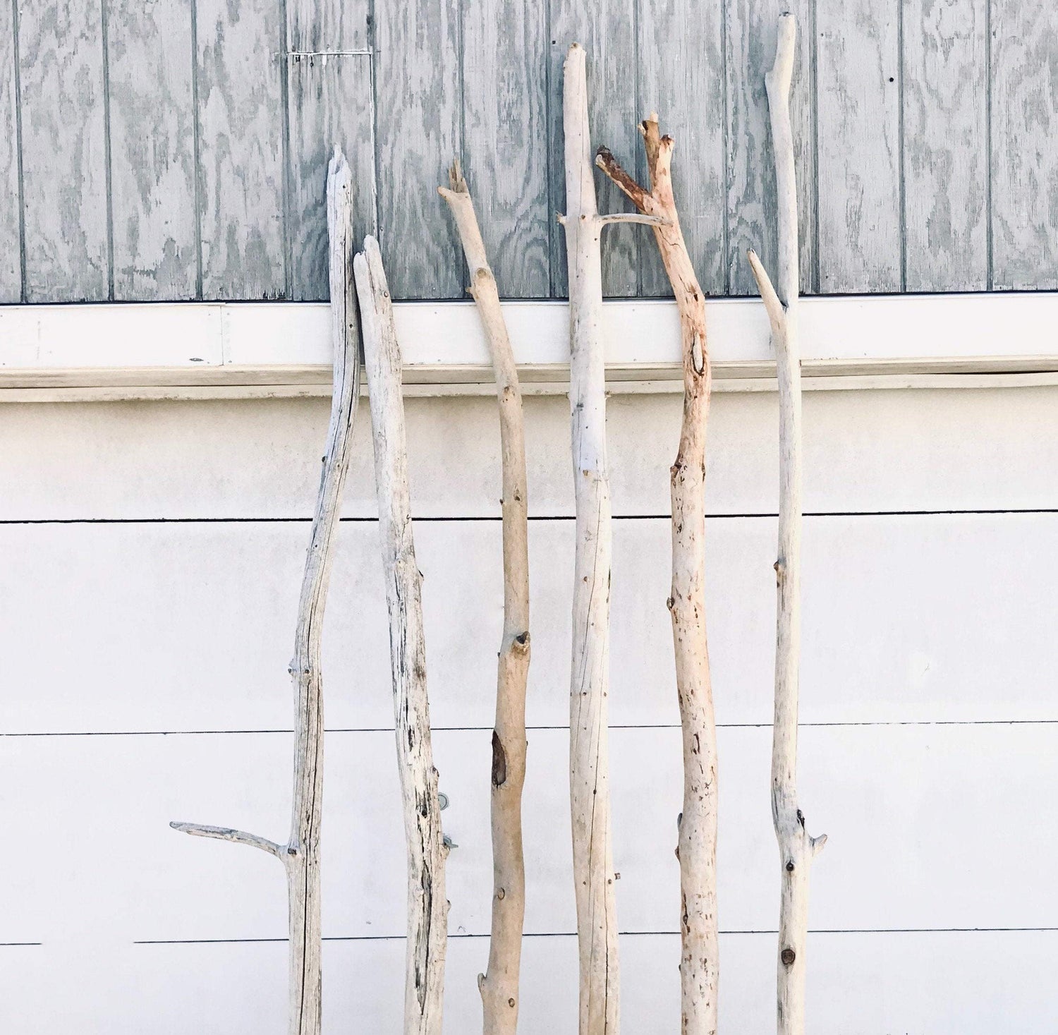 Driftwood Macrame Decor - 4 Pieces - 40-60 inches Long, Approx 1 inch Thick. 4 Separate Long Pieces
