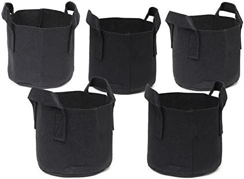10 Gallon Heavy Duty Nursery Grow Bags - Great for Growing Trees, Bushes, Vegetable Plants or Flowers - Indoor or Outdoor Grow Containers