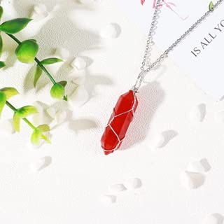 CZ Grain Carnelian Love Crystal Necklace- Give Them as a Gift to Have That Person Fall in Love with You