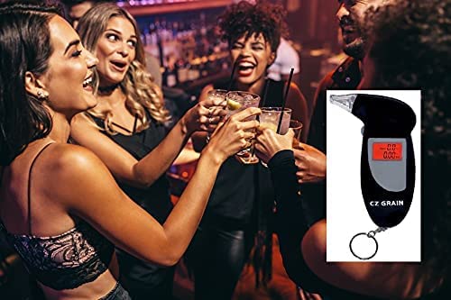 CZ Grain Keychain Breathalyzer - Ultra-Portable Pocket Keyring Alcohol Tester for Personal Use