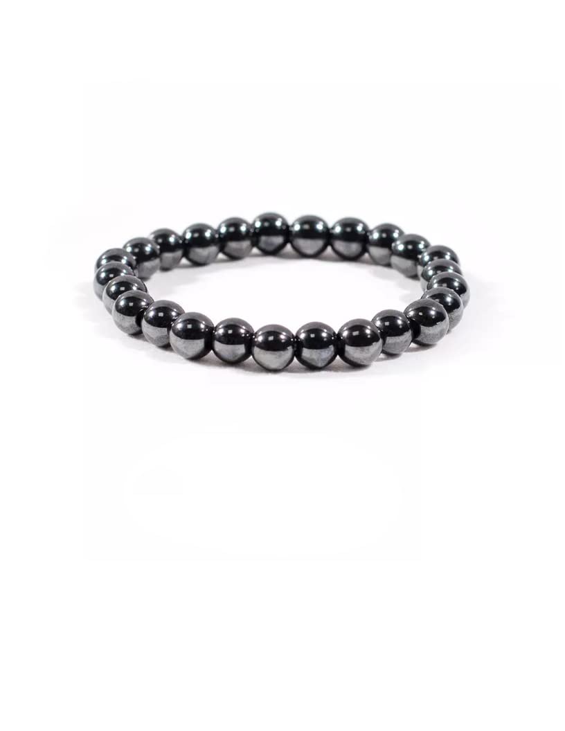 CZ Grain Hematite Soothing Crystal Chakra Bracelets for Men and Women Meditation and Calming
