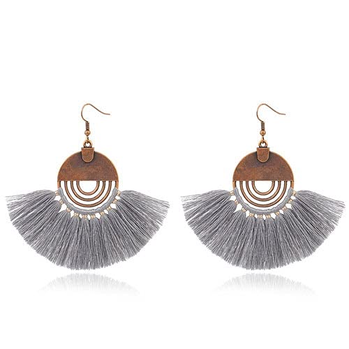 Macrame Earrings -Bohemian Black Fringe - Lightweight Quality Earrings - Stocking Stuffer