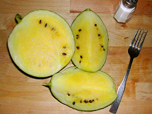 Dwarf Yellow Watermelon Seeds - 25 Seeds - Grow Petite Yellow Watermelons, Delicious - Made in USA, Ships from Iowa.