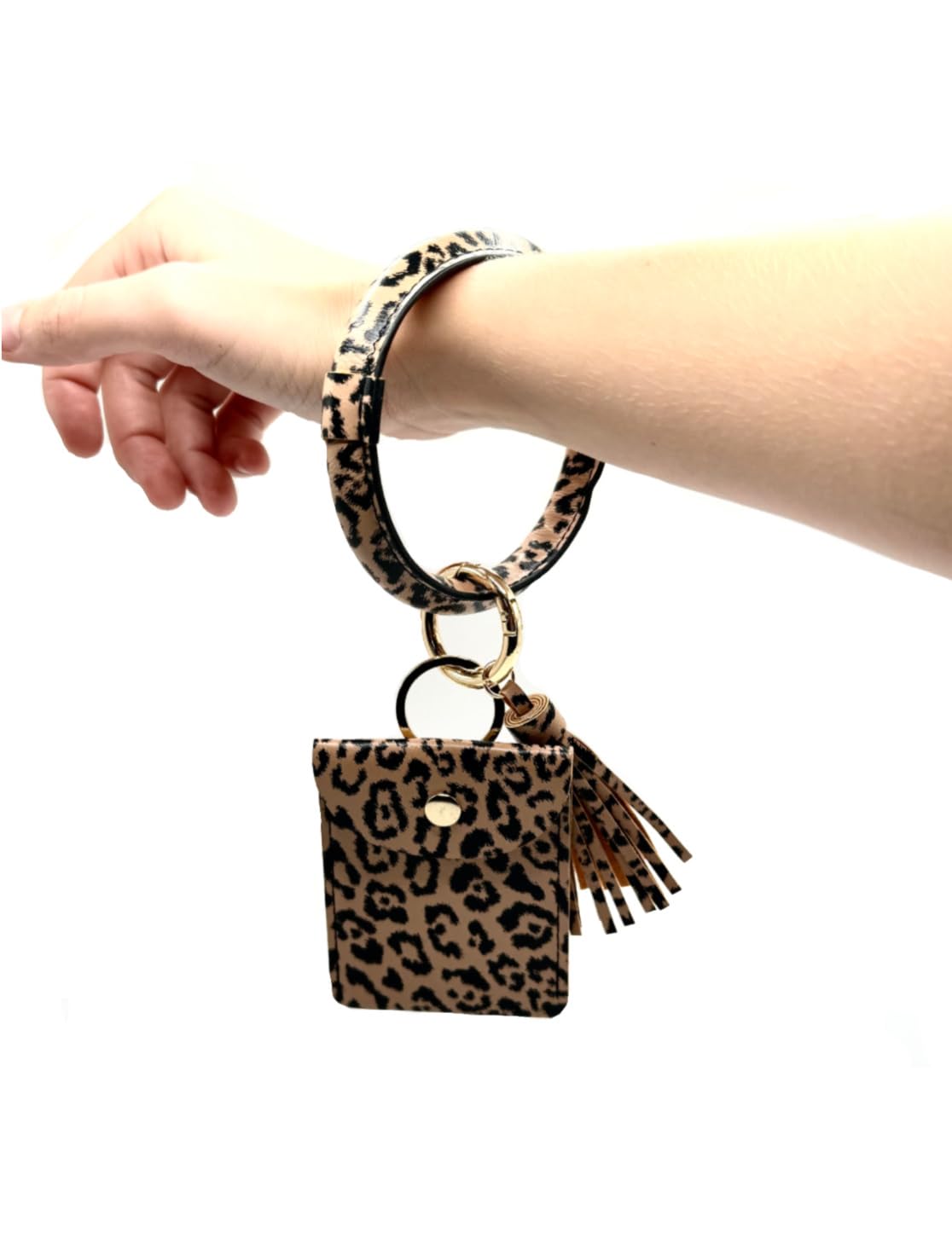 CZ Grain Wristband Keychain with Credit or Debit Card Holder