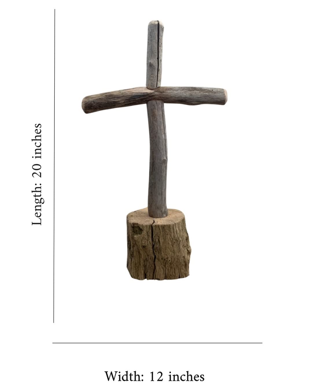 Old Rugged Cross - Handmade Driftwood Cross, 20 Inches Tall