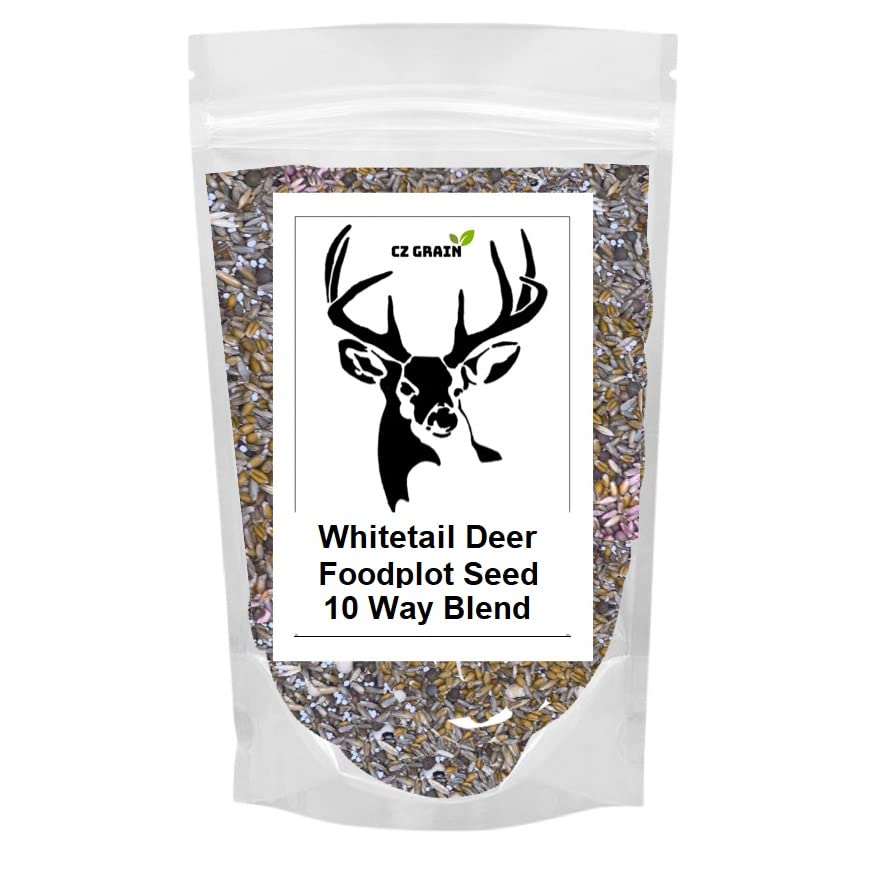 Food Plot Seeds for Deer - 10 Seed Blend - Spring or Fall Planting, Bring in Whitetail Deer All Year. Promotes Antler Growth