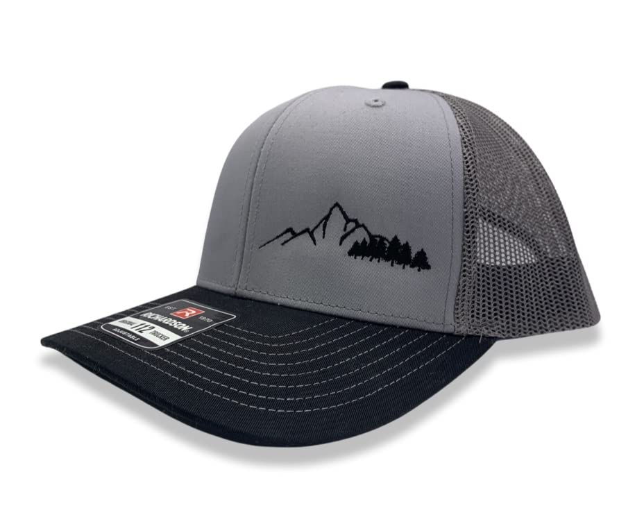 Great Outdoors Trucker Hat - Richardson 112 Adjustable Ball Cap - Great Fit Grey