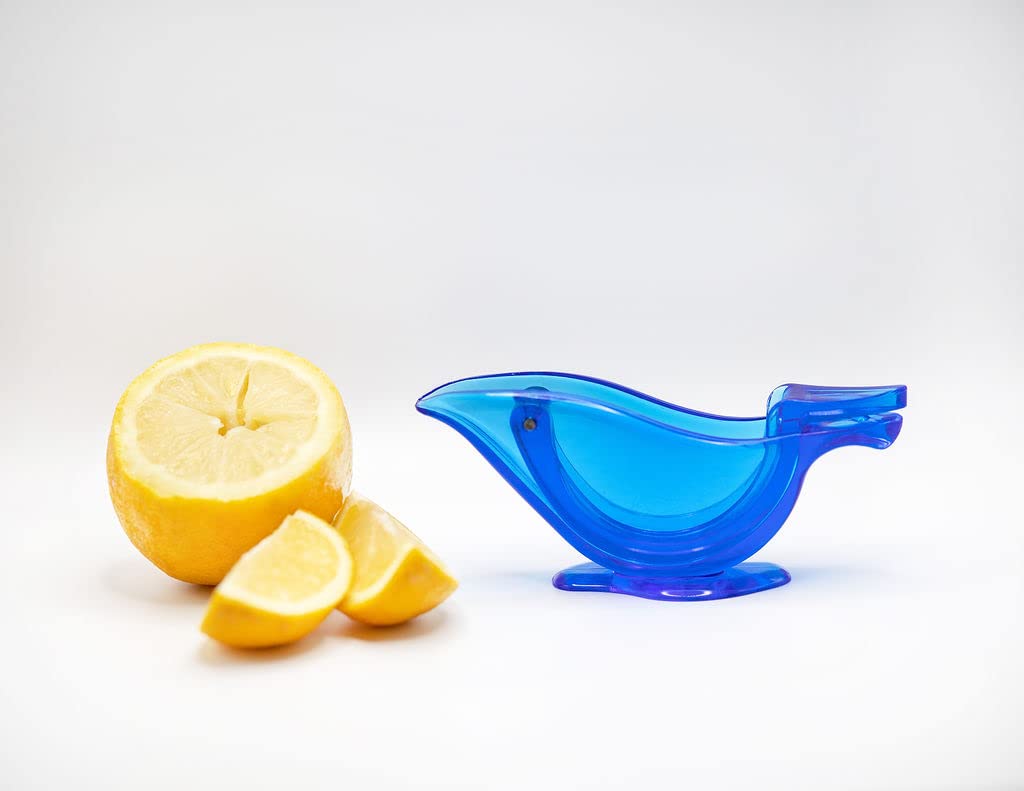New Acrylic Lemon Slice Squeezer, Portable Transparent Fruit Juicer, Elegance Bird Shape, Hand Juicer for Orange Lemon Lime Pomegranate