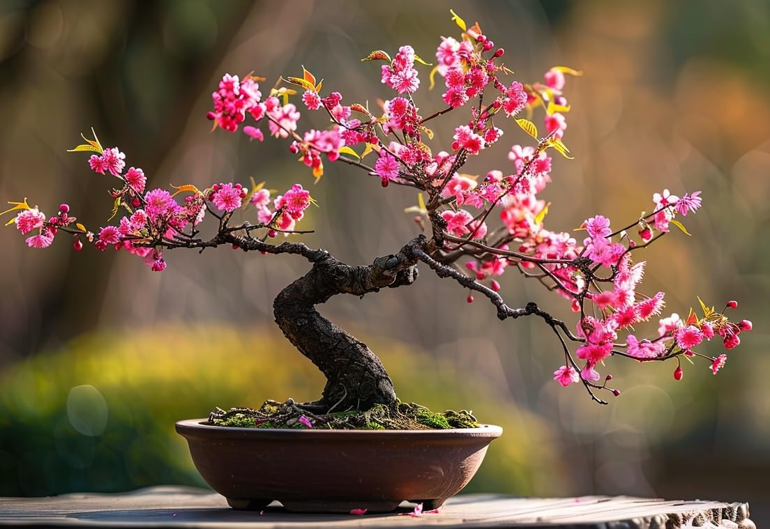 10 Pink Blossoming Cherry Bonsai Tree Seeds