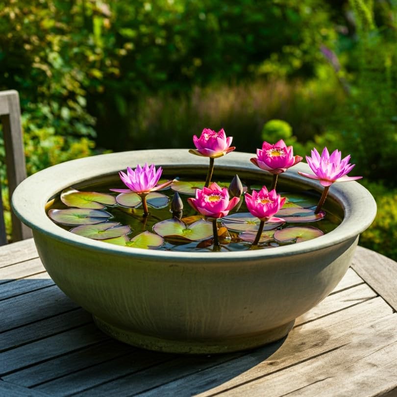 Bonsai Bowl Lily Pad Plant, Not Seeds, Healthy Rootstock of Water Lily Pad