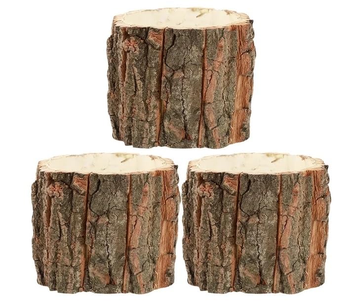 Tree Bark 3 Inch Containers, Wedding, Christmas or Holiday Decor and Crafts