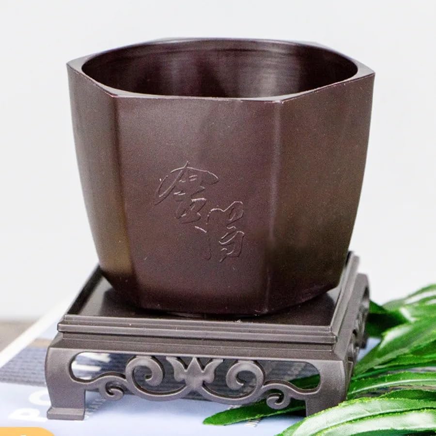 CZ Grain 4.5 Inch Bonsai Pots with Raised Tray - Great for Training New Bonsai Trees