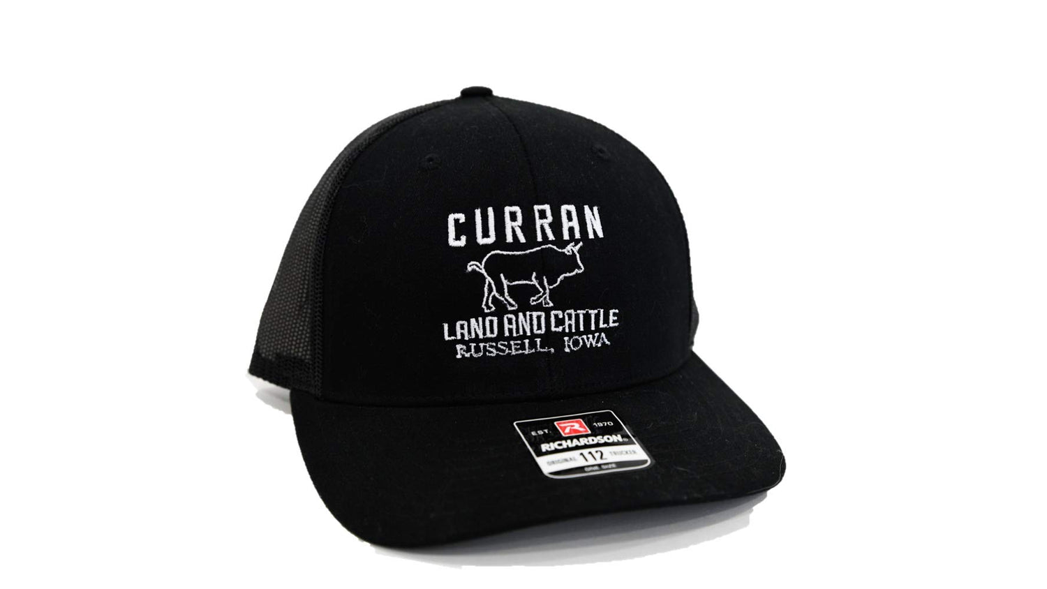 Trucker Hat - Curran Land and Cattle, Made in USA Black