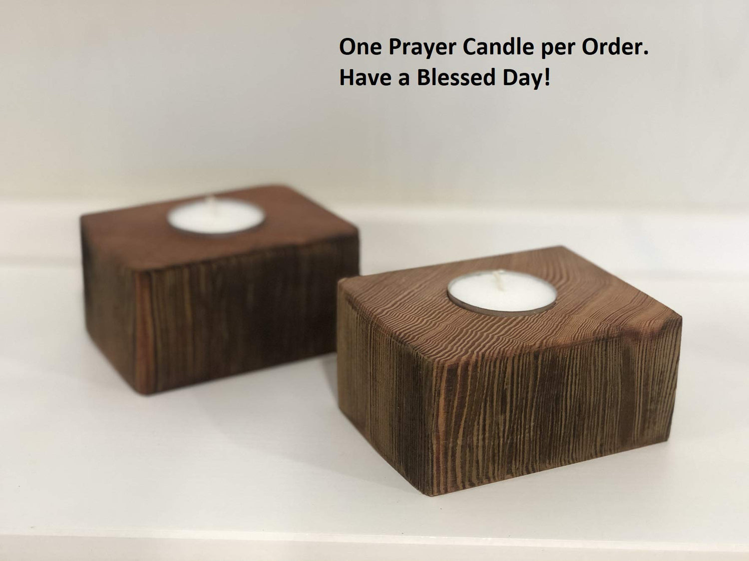 Reclaimed Barn Wood Prayer Candle