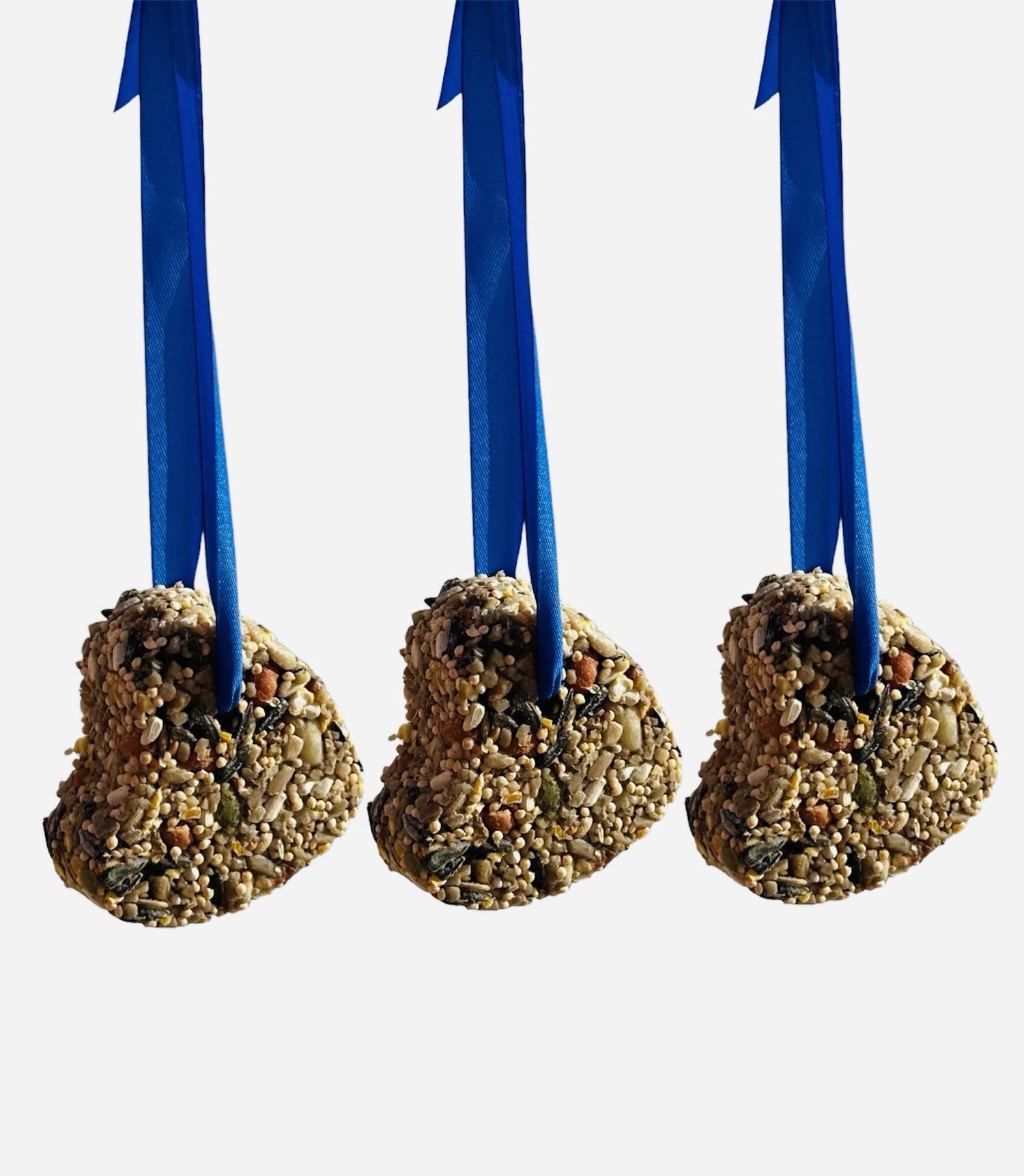 Heart Shaped Bird Feed Cakes, Hanaging Ribbon Included - Bird Watching, Attract Cardinal, Chickadee, Finch and More
