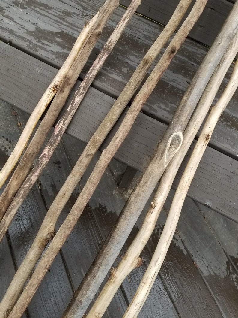 One Driftwood Pole 4-5 foot long - Beautiful Vase or Crafting Decor - Hard to Find, Hand Picked, Wedding, Venue Decor, Macrame