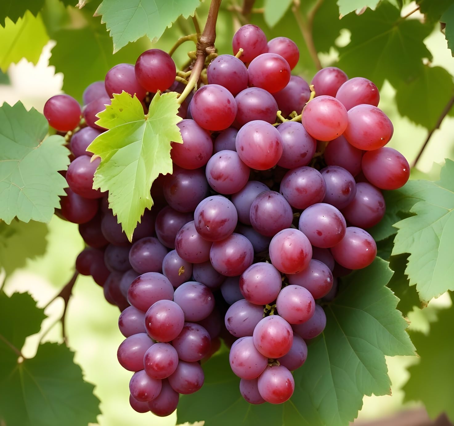 Red Grape Vine Plants for Growing - 1 Year Seedlings, Catawba Grapes - Ready to Plant