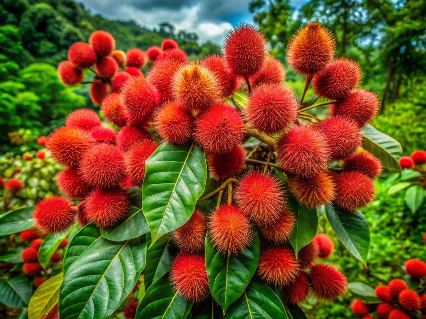 30 Lipstick Tree Seeds for Planting - Contains Pigment Annatto