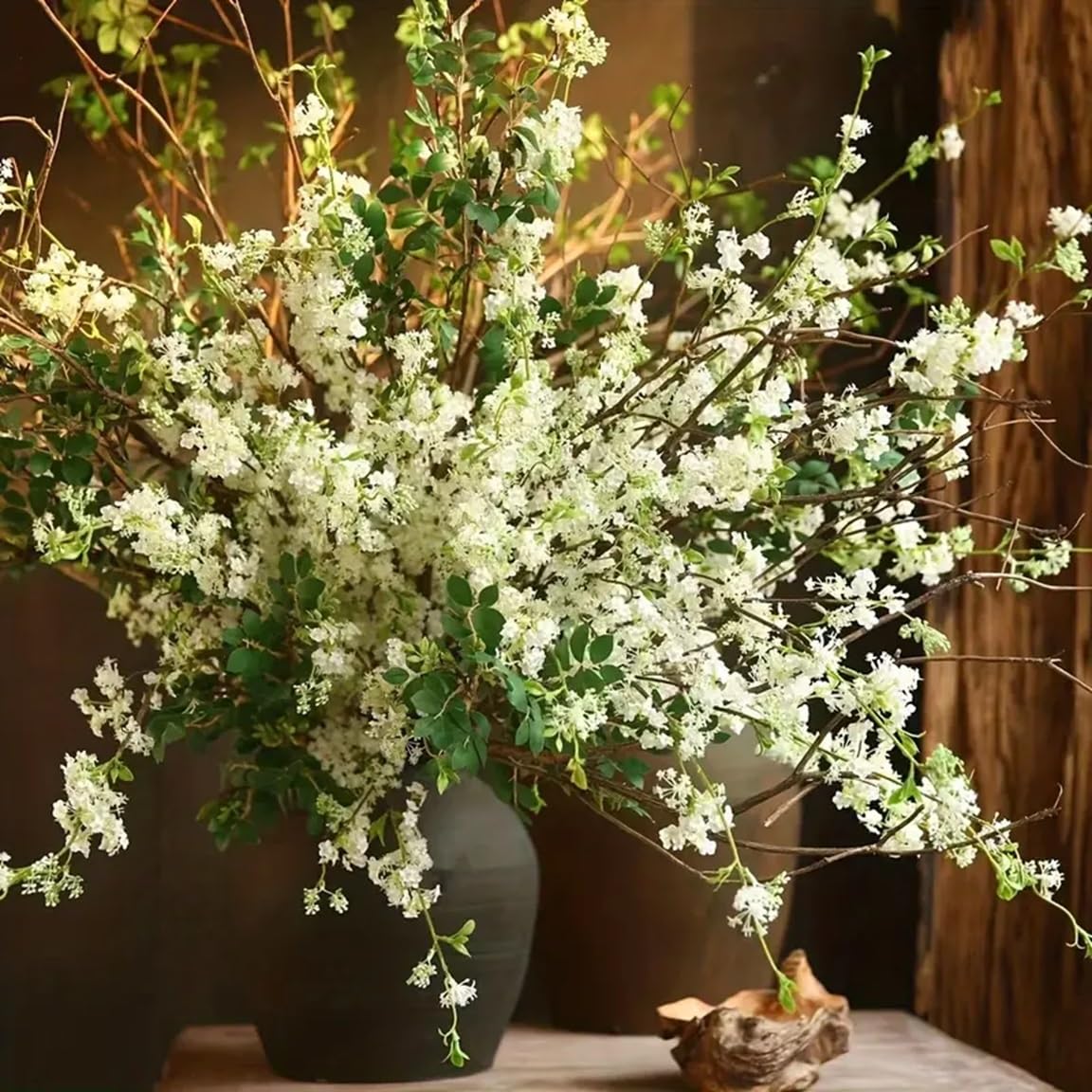 CZ Grain Snow Willow Branches Living Vase Decor - Grows in Just Water for Weeks - Approx 30 Inches Tall