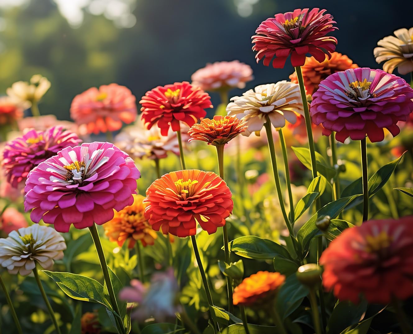 100 Mixed Color Zinnia Flower Seeds for Planting