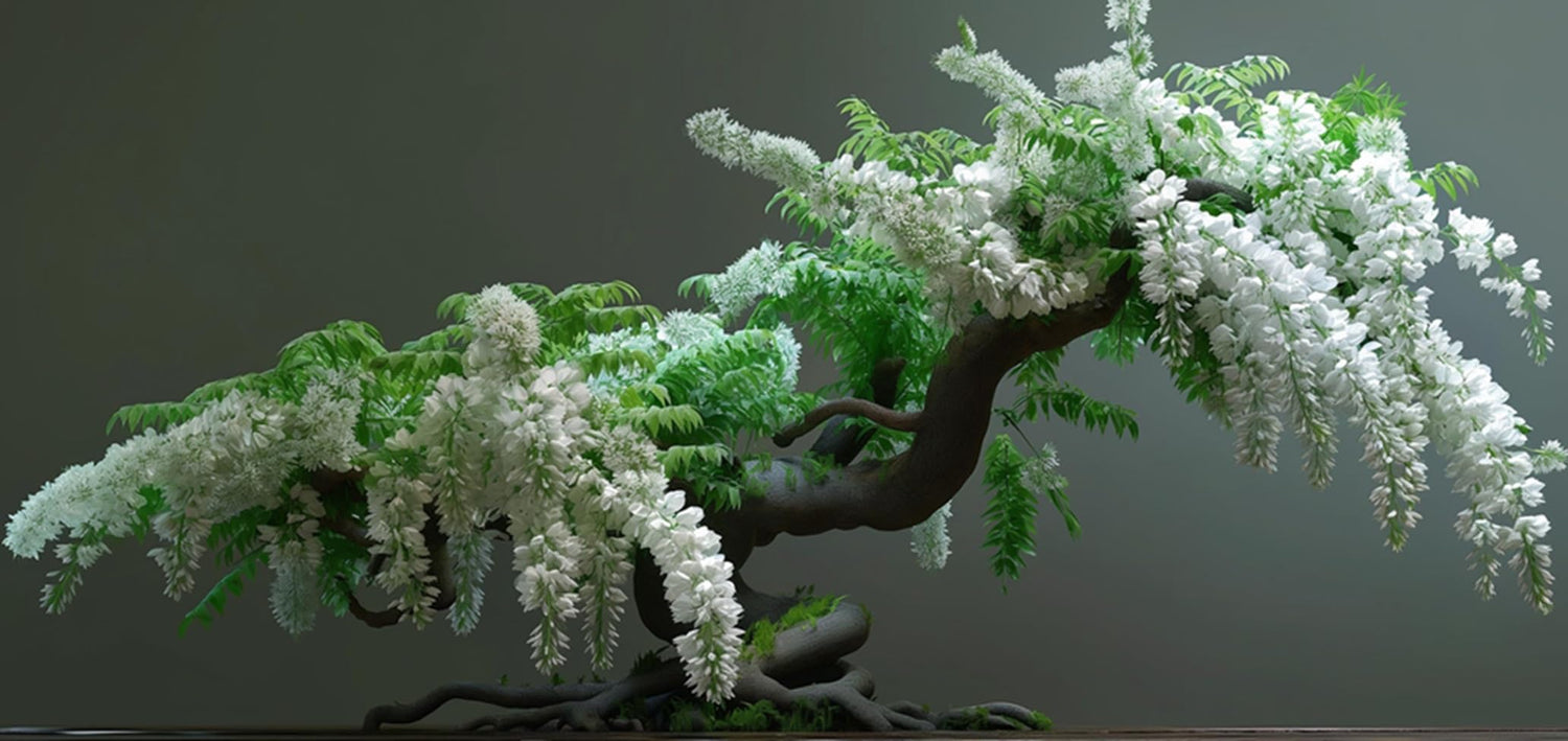 5 White Wisteria Bonsai Tree Seeds for Planting - Wisteria sinensis Alba