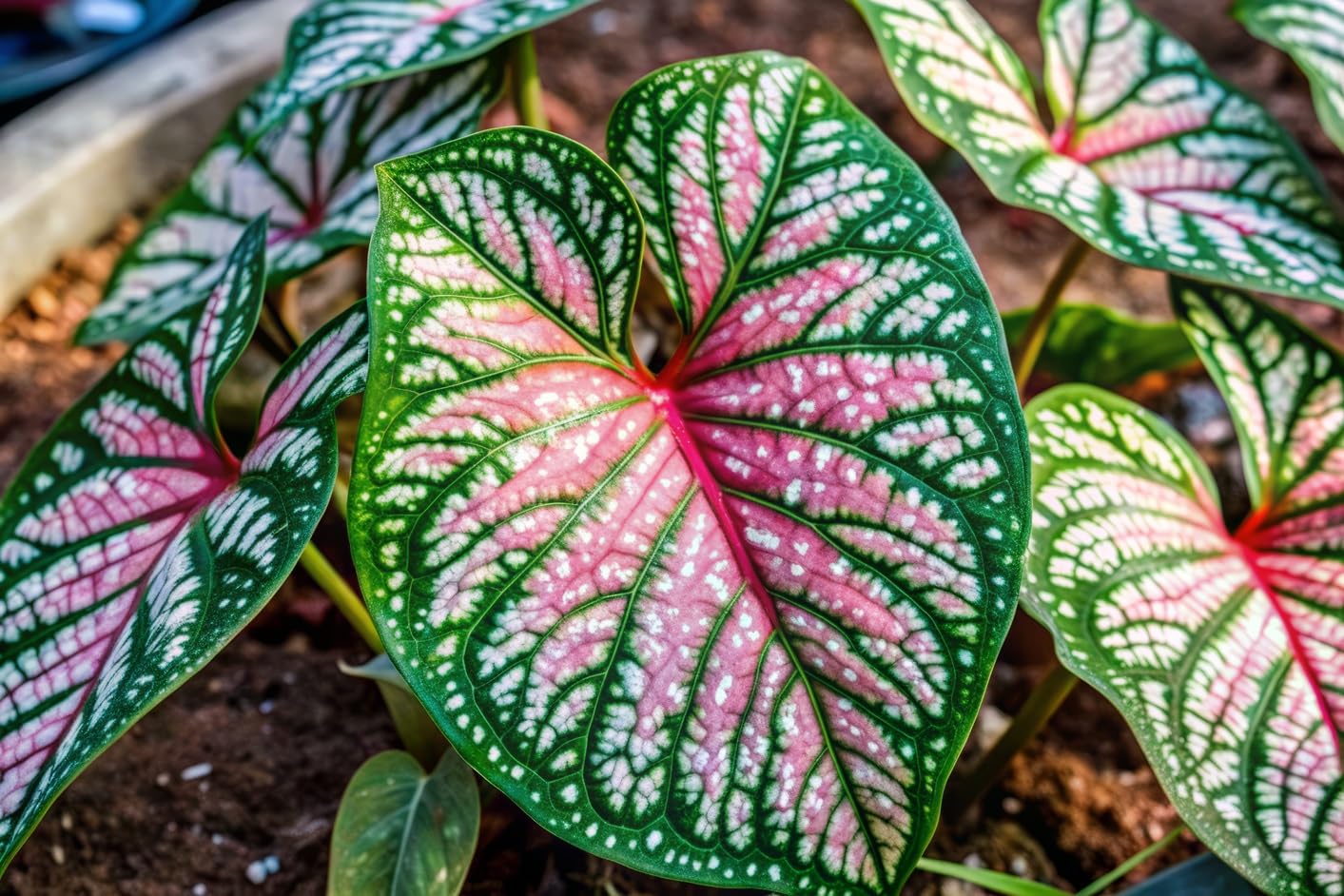 Lava Glow Caladium Bulbs for Planting - Perennial Hosta, Elephant Ears, Fancy