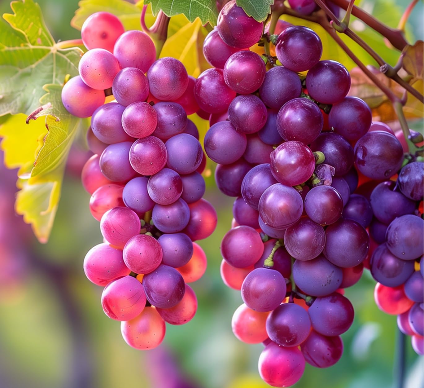 Red Grape Vine Plants for Growing - 1 Year Seedlings, Catawba Grapes - Ready to Plant