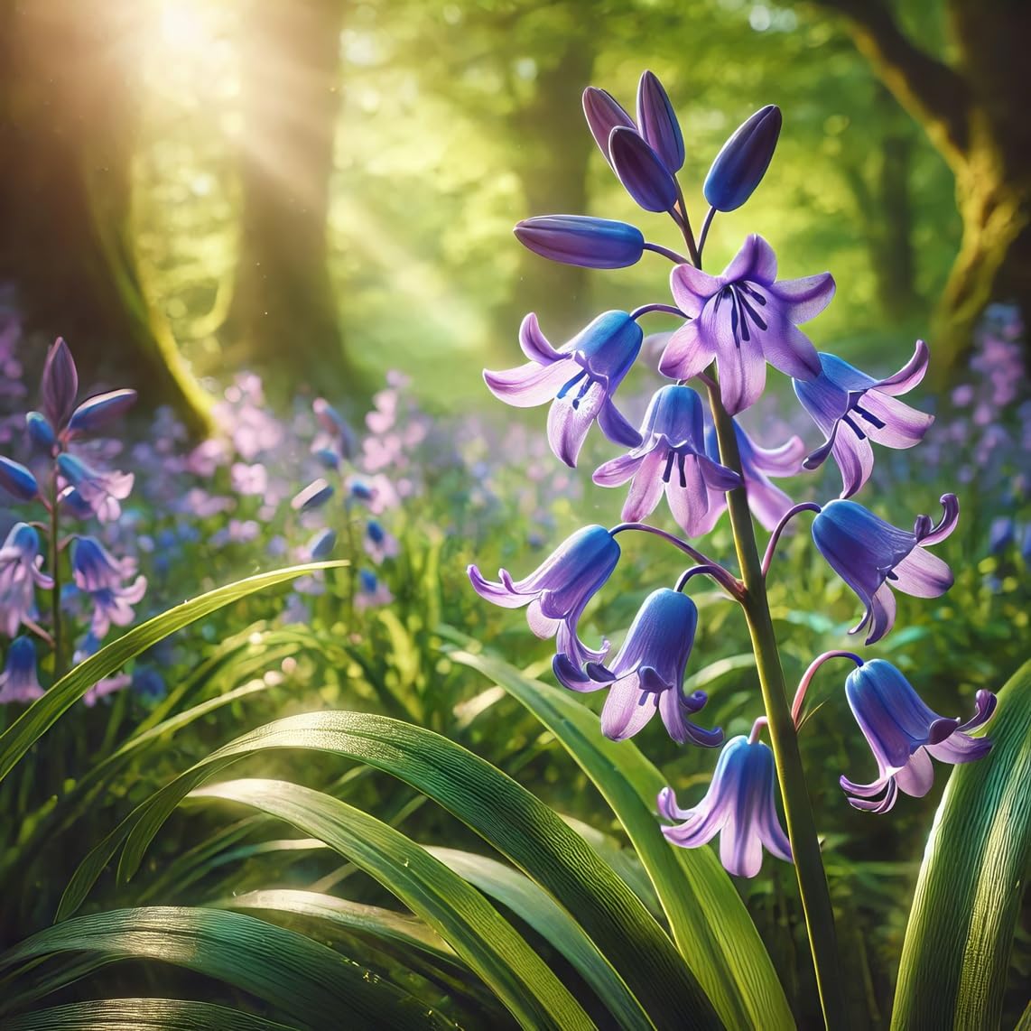 5 Spanish Bells Bulbs for Planting - Blue, Pink or White Blooms