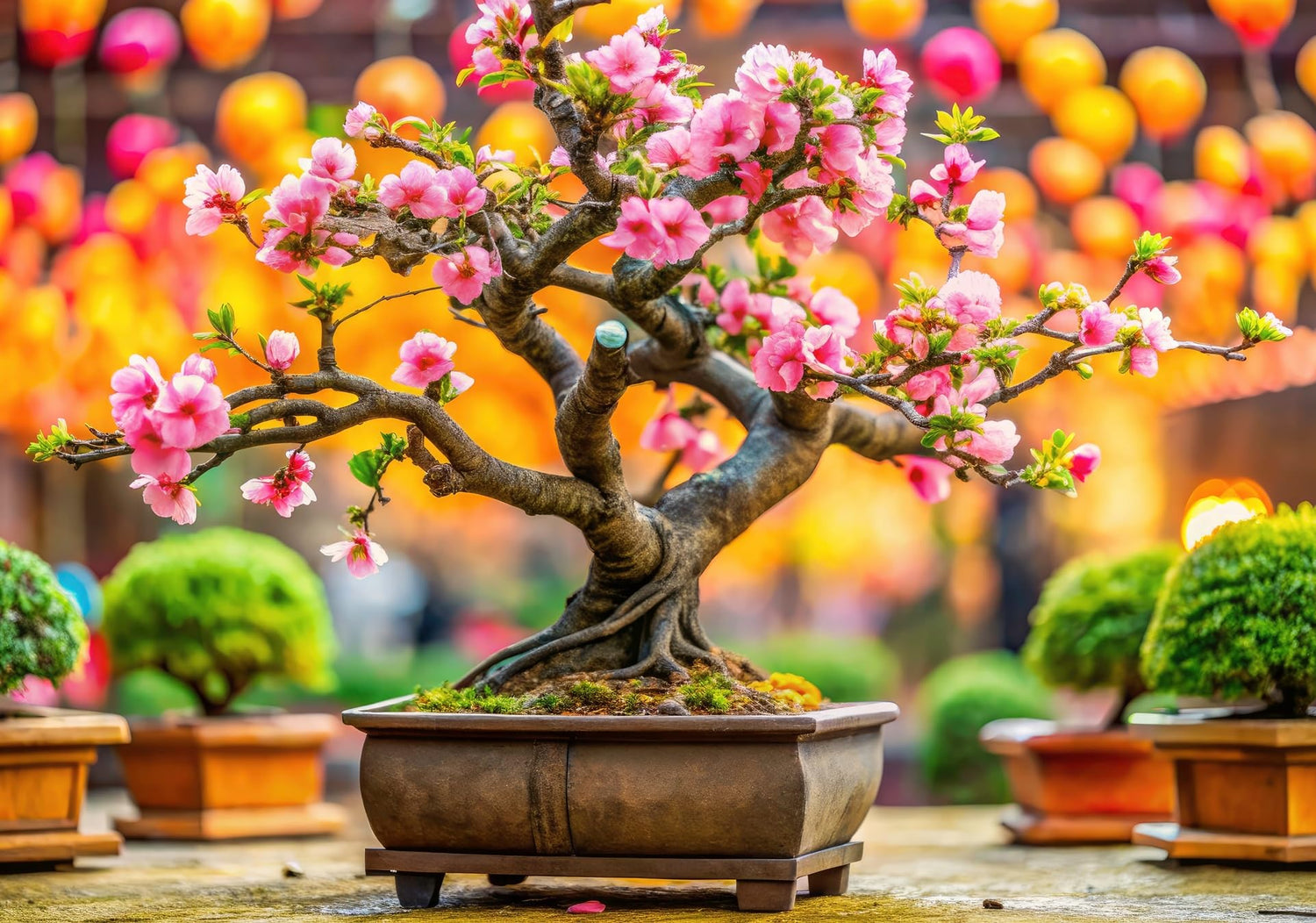 15 Pink Cherry Blossom Bonsai Tree Seeds for Planting