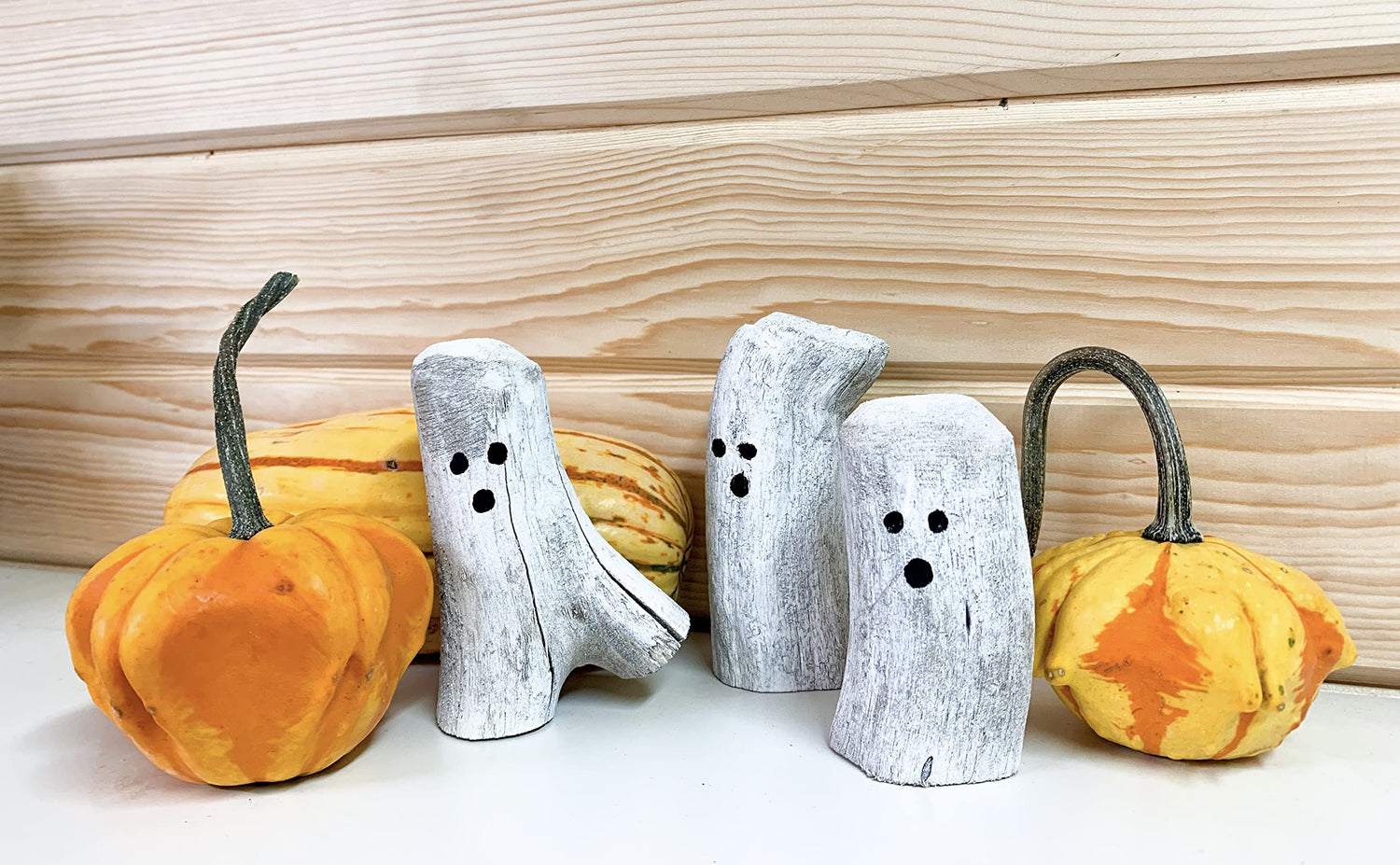 3 Driftwood Ghost Ornaments - Made in USA - Coastal Decor